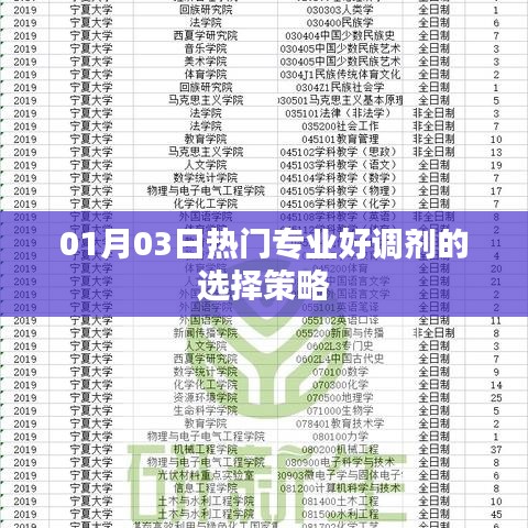 熱門專業(yè)調(diào)劑策略，選擇策略與技巧