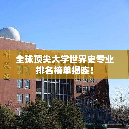 全球頂尖大學(xué)世界史專業(yè)排名榜單揭曉！