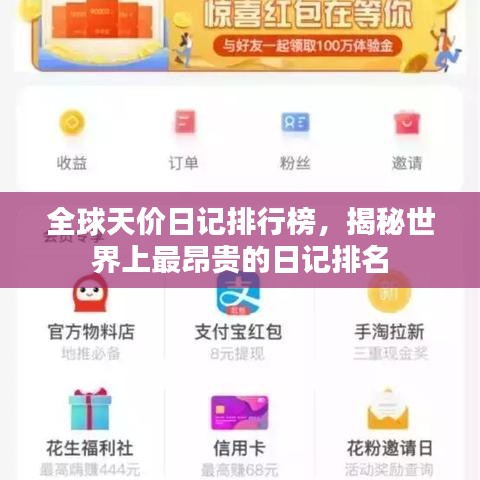 全球天價日記排行榜，揭秘世界上最昂貴的日記排名