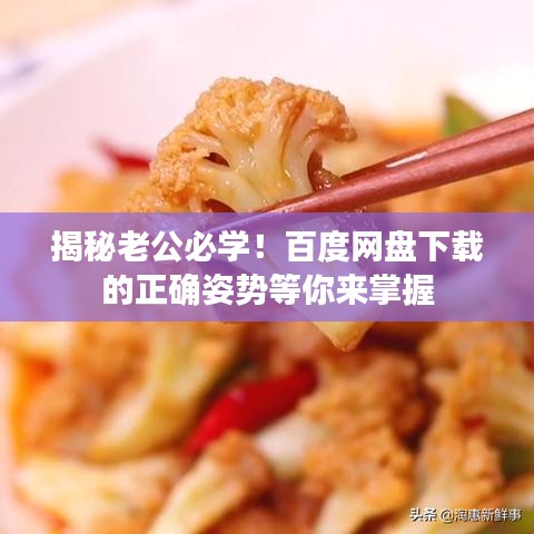 揭秘老公必學(xué)！百度網(wǎng)盤下載的正確姿勢(shì)等你來(lái)掌握