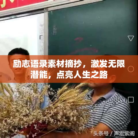 勵志語錄素材摘抄，激發(fā)無限潛能，點亮人生之路