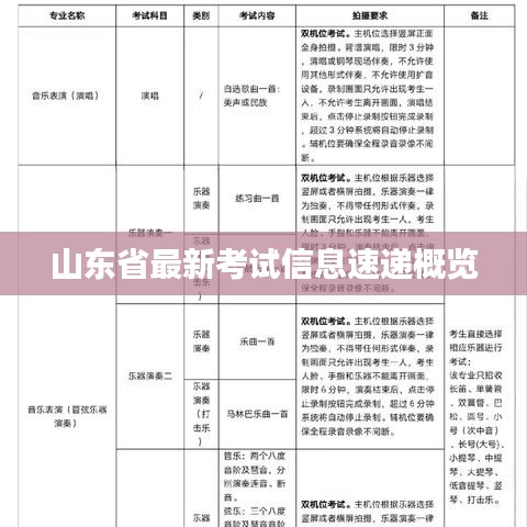 山東省最新考試信息速遞概覽